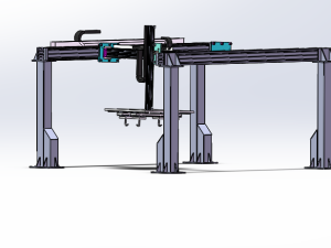 龙门桁架搬运机械手 机器人模型图纸 沐风网
