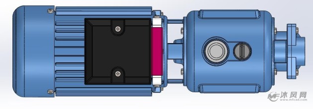 单相螺杆自吸泵俯视图