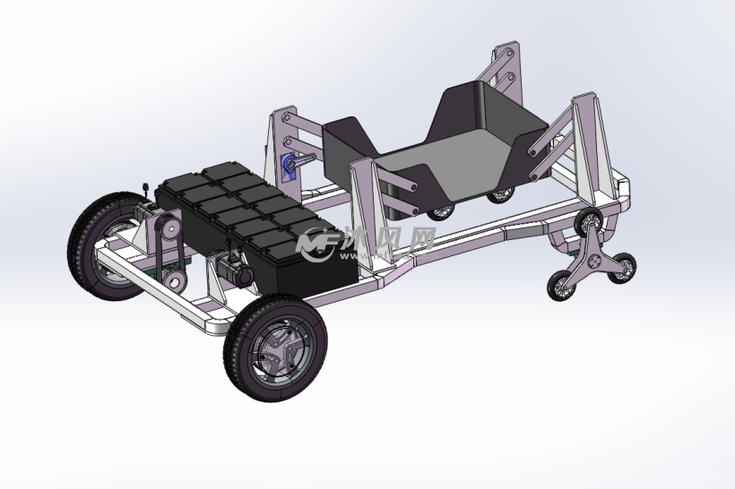 阶梯攀爬车 - 乘用车图纸 - 沐风网