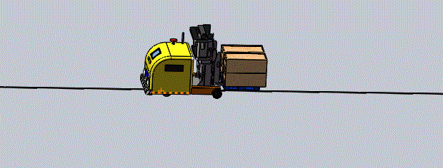 货架仓库模拟带叉车agv小车