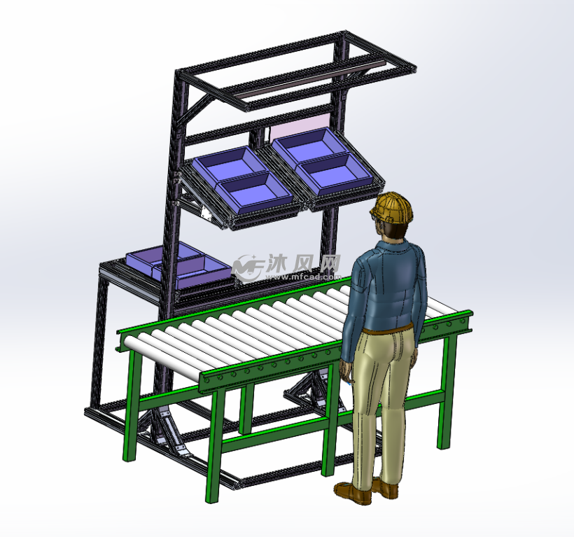 人工操作工位三维