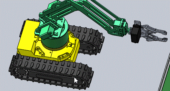 履带式取料机械手模拟 - 机器人模型图纸 - 沐风网