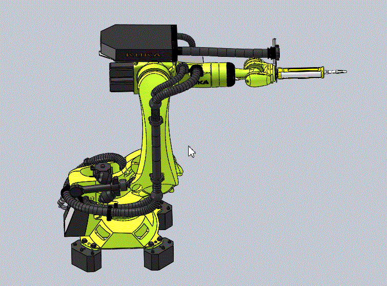 打胶机械手模拟 - 机器人模型图纸 - 沐风网