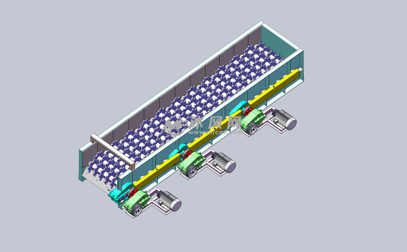 bs1360滾軸篩3d模型文件圖紙描述泥石分離設備可以有效的解決礦山開採