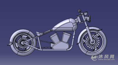 轻型摩托车侧视图