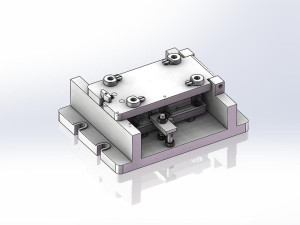 拔叉钻19孔夹具cad图sw三维