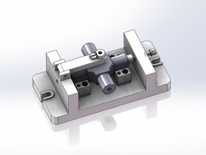 十字轴钻孔夹具(cad图 sw三维)