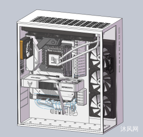 电脑机箱内含显卡等元件图图纸合集的封面图