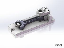 连杆钻5孔夹具(cad图 sw三维)