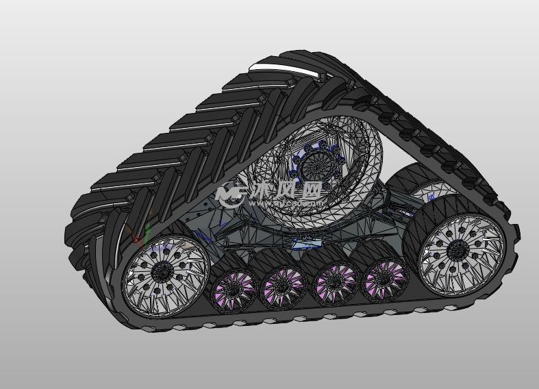 履带轮驱动前进装置