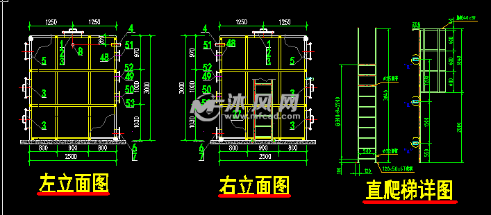 生物除臭装置生产图 - 环保图纸 - 沐风网