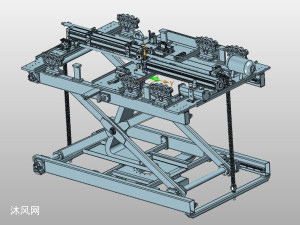 光伏玻璃气缸剪刀叉臂升降机
