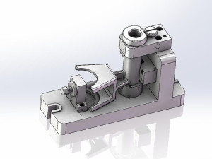 拔叉钻孔夹具 - 零部件模型图纸 - 沐风网