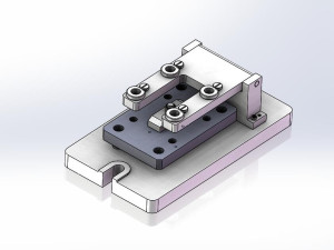 方法兰钻孔夹具(cad图 sw三维)