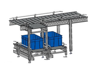 90度双层滚筒线