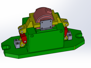 齿轮箱体钻r钻孔夹具三维