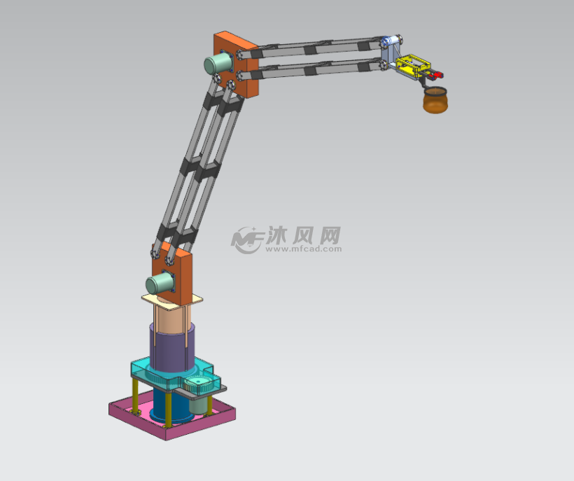 果蔬採摘機械臂及末端執行器 - 機器人模型圖紙 - 沐風網