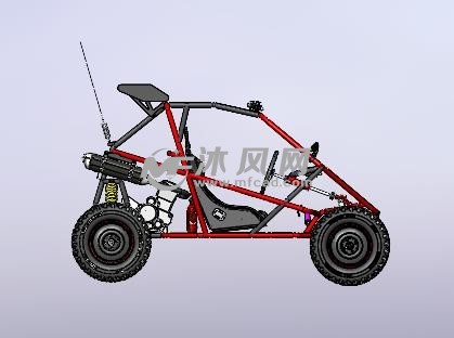 卡丁车模型sw图纸下载_专用车图纸 - 沐风网