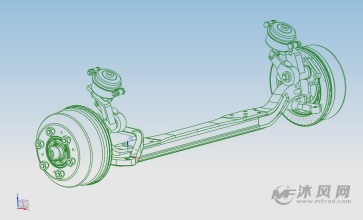 轻型卡车前桥总成气压制动