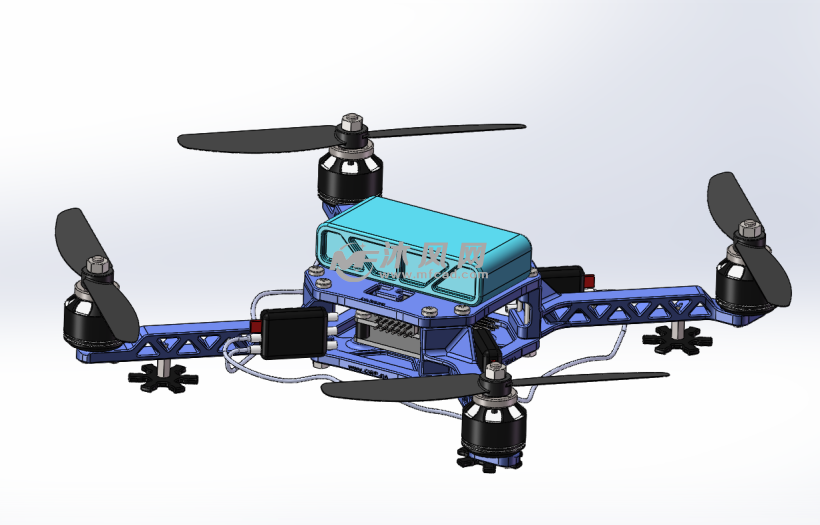 四旋翼无人机sw模型设计图