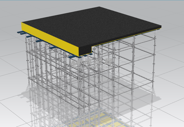 盘扣式脚手架梁板支模三维图