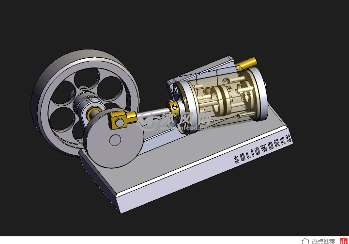 单缸摆动蒸汽机