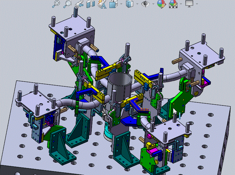 环形圆筒支架的焊接工装结构