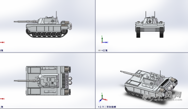 m1a2坦克模型图-军工模型图纸-沐风网