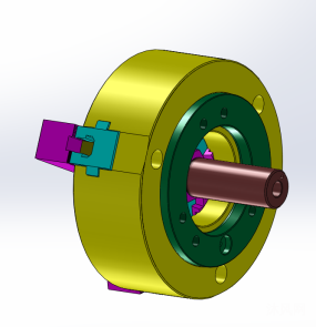 solidworks2016錐柄固定卡盤車床尾座法蘭盤三爪固定卡盤郝12587411