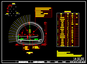 隧道襯砌斷面圖及隧道超欠挖示意圖圖紙合集的封面圖