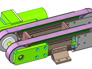 电机驱动同步带输送机构