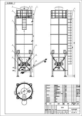 30t石灰料仓投加装置详细加工图纸图纸合集的封面图
