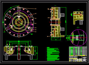 机械四爪卡盘结构图纸合集的封面图
