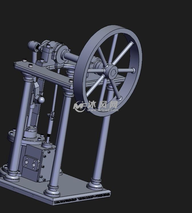 带滑动十字头的蒸汽机