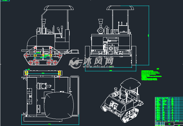 履带差高式拖拉机 - 农业机械图纸 - 沐风网