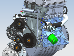 汽车发动机b12发动机3d装配图