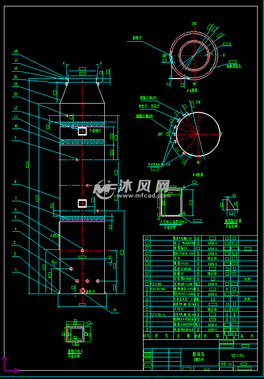 烟气脱硫塔 - 机械设备图纸 - 沐风网