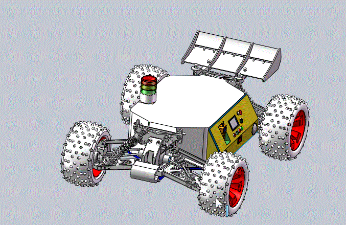 带有小车底盘的自主移动仿生机器人