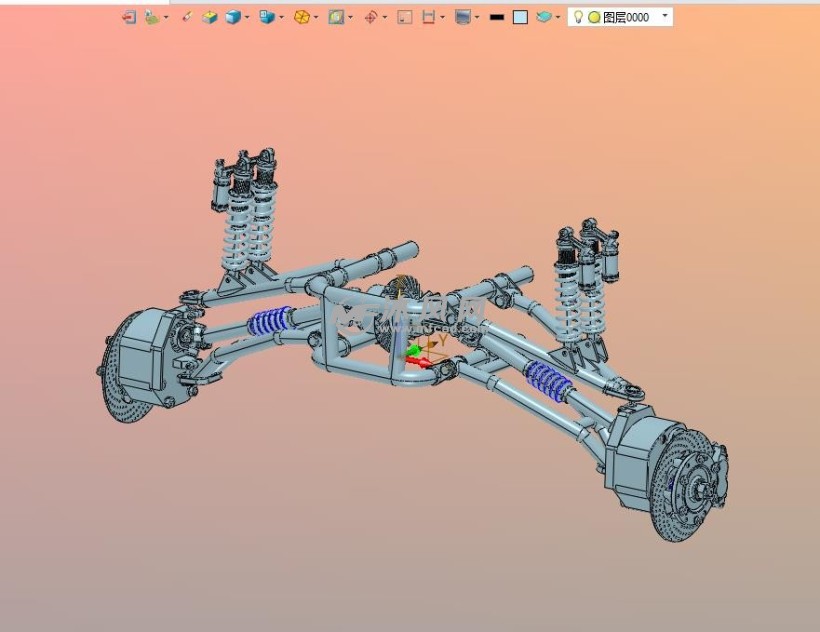 四轮全地形车沙滩车后轮悬挂后悬