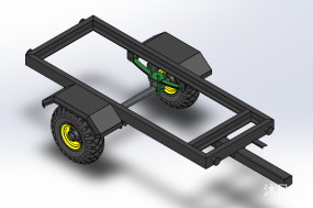 30kw发电机组移动拖车-两轮图纸合集的封面图