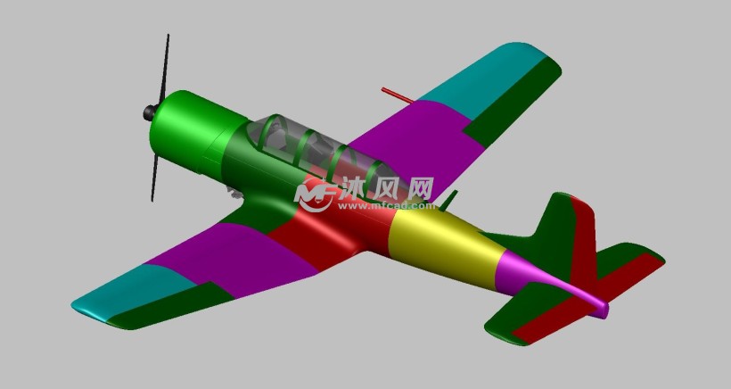 初教6 3d打印用图三维模型cad图纸下载_航空航天图纸 - 沐风网