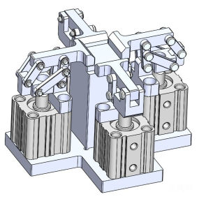 气动连杆压紧机构图纸合集的封面图