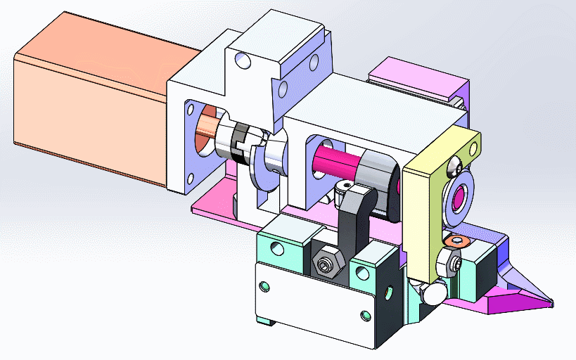 步进马达凸轮微动机构 - 机床附件图纸 - 沐风网