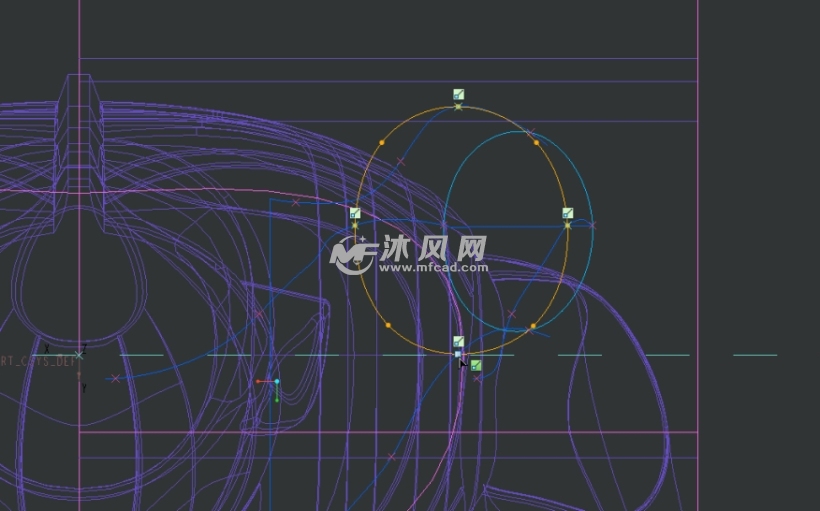 迪迦奥特曼建模23之大腿曲线创建_creo曲面设计实例_沐风网
