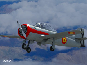 西班牙ha-100教练机三维模型CAD