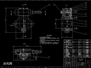 蝴蝶阀完整工程图