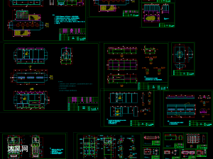 轮毂喷粉房二维图纸