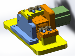 后托架钻顶面2螺纹孔-2定位销夹具