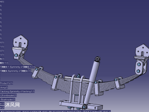 前后钢板弹簧悬架