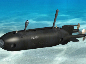 HSU-001大型无人潜艇三维模型CAD